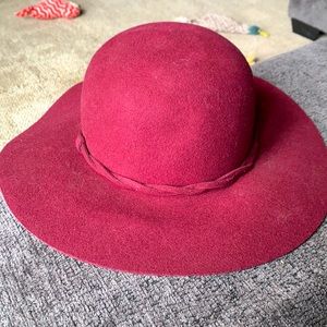 Maroon wide brimmed Sun Hat